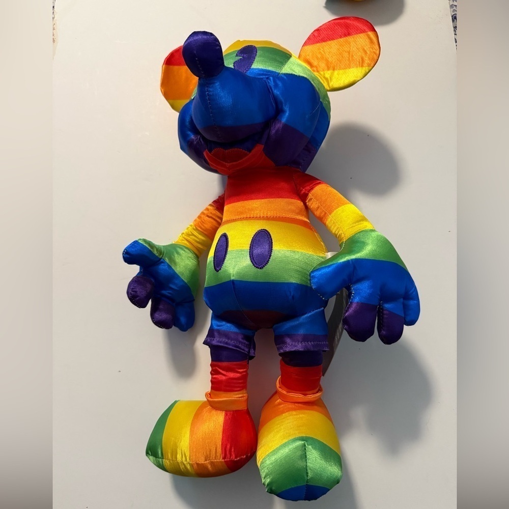Disney Red and Orange Mickey Mouse Stuffed Animal